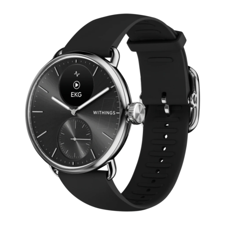 Withings ScanWatch 2 38 mm Noir 0,63 pouces OLED Fréquence cardiaque SpO2 30 jours 5ATM Montre connectée