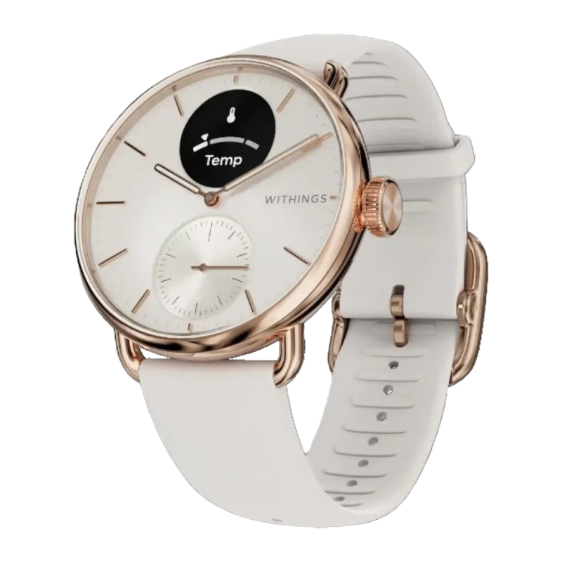 Withings ScanWatch 2 38 mm Or rose 0,63 pouces OLED FC SpO2 Altimètre 30 jours 5ATM Montre connectée