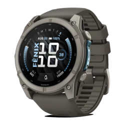 Garmin Fenix 9 Sapphire Titanium 51 mm Gris Pebble AMOLED 29 jours Montre connectée