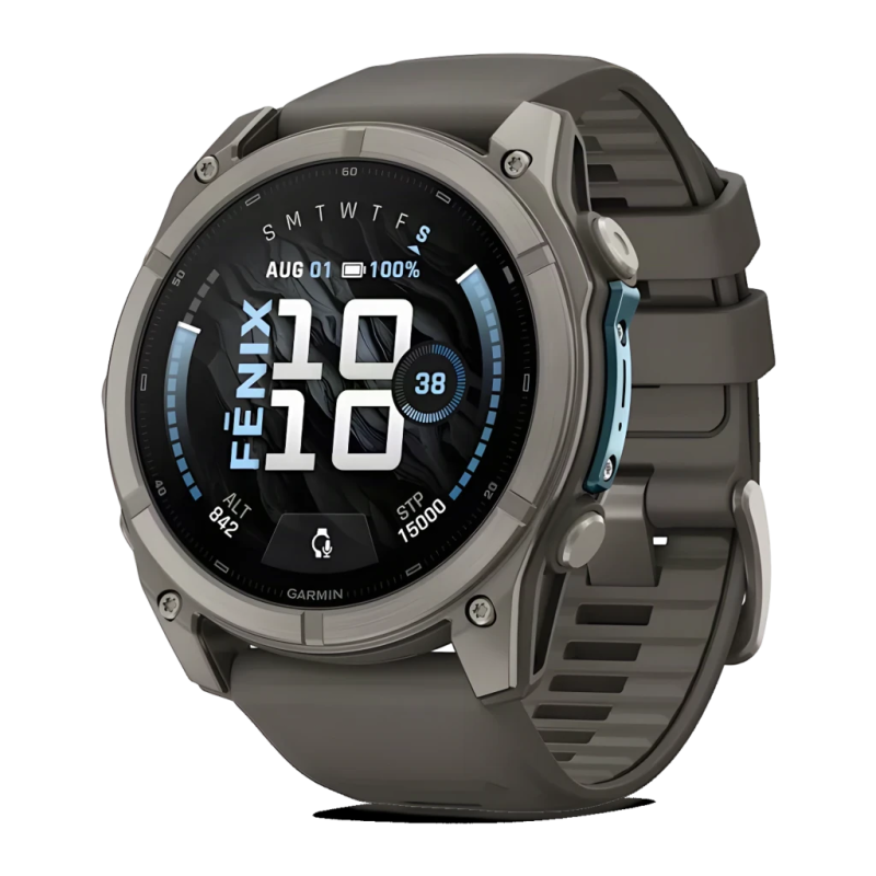 Garmin Fenix 9 Sapphire Titanium 51 mm Gris Pebble AMOLED 29 jours Montre connectée