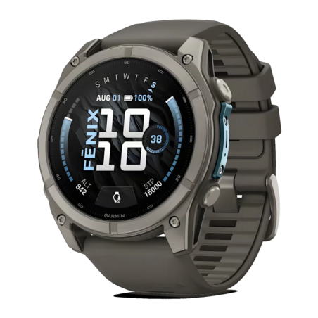 Garmin Fenix 9 Sapphire Titanium 51 mm Gris Pebble AMOLED 29 jours Montre connectée