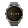 Garmin Fenix 9 Sapphire Titanium 43 mm Gris Pebble AMOLED GPS 15 jours 10ATM Montre connectée