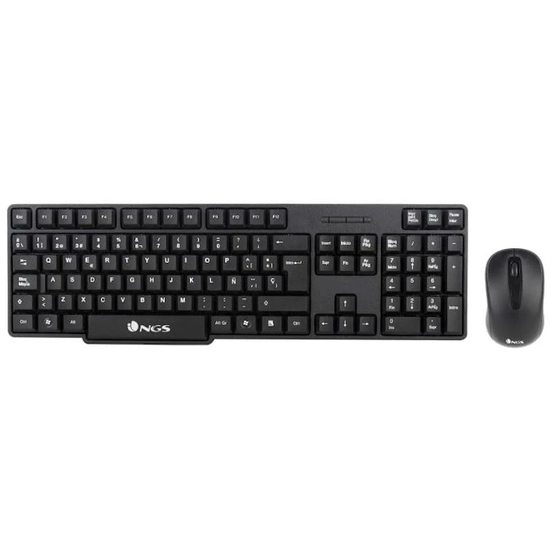 NGS Euphoria Anglais Noir 2,4GHz Clavier + souris sans fil