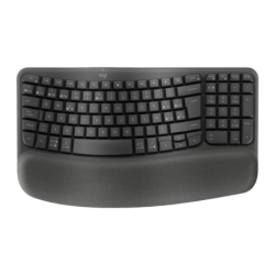 Logitech Wave Keys Espagnol à membrane Bluetooth + 2,4GHz Clavier sans fil ergonomique