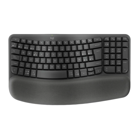 Logitech Wave Keys Espagnol à membrane Bluetooth + 2,4GHz Clavier sans fil ergonomique