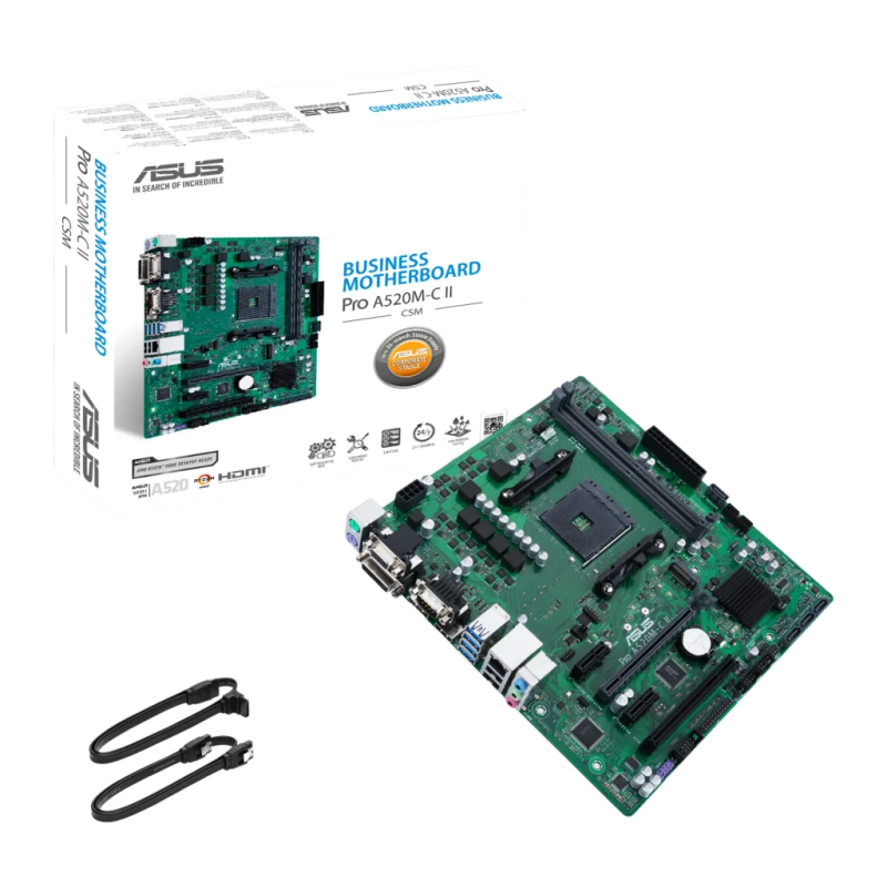 ASUS Pro A520M-C II/CSM A520 AM4 DDR4 mATX Carte mère