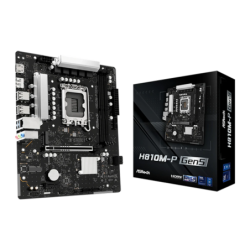 ASRock H810M-P Gen5 Intel H810 LGA1851 DDR5 Micro-ATX Carte mère