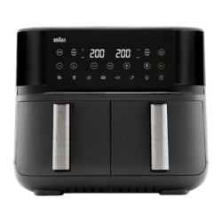 Braun TwinCook 3 TD 3030I Double Panier 2x4L 8L 2850W 8 Programmes écran tactile Friteuse à air