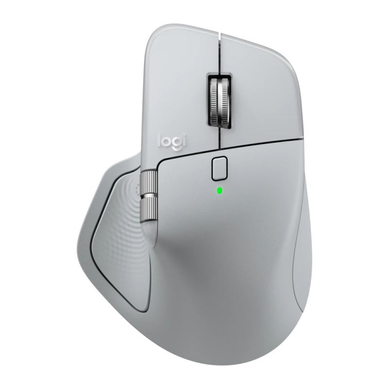 Logitech MX Master 4 Gris Pâle 8000 DPI 8 boutons Bluetooth + 2,4GHz laser Souris sans fil ergonomique