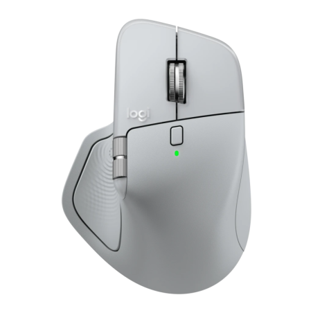 Logitech MX Master 4 Gris Pâle 8000 DPI 8 boutons Bluetooth + 2,4GHz laser Souris sans fil ergonomique