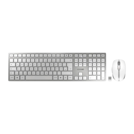 Cherry DW 9100 Slim Combo Argent Clavier et souris sans fil