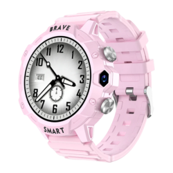 T75 Kids 4G Rose Bouton SOS Appel Vidéo GPS LBS IP67 - Montre connectée