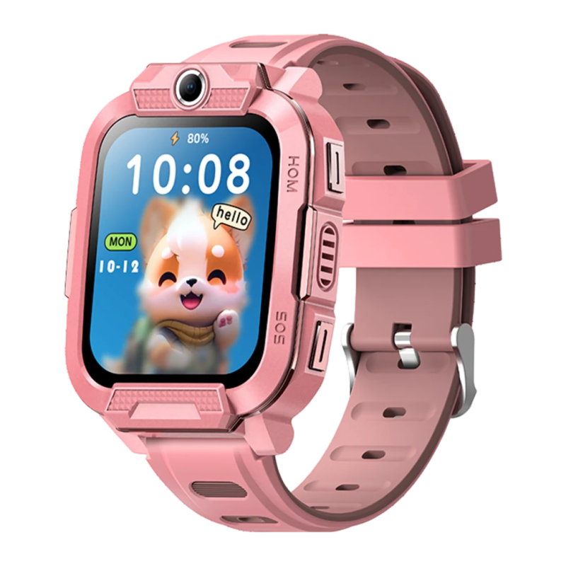 T89 Kids 4G Rose 1,83 pouces Bouton SOS Appel Vidéo GPS AGPS LBS 2 jours IP67 - Montre connectée