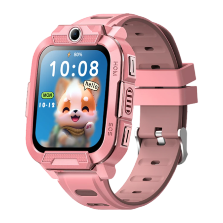 T89 Kids 4G Rose 1,83 pouces Bouton SOS Appel Vidéo GPS AGPS LBS 2 jours IP67 - Montre connectée