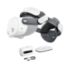 BoboVR M3 Pro+ Blanc, sangle de tête avec batterie de 6500 mAh et base de charge pour Meta Quest 3 et 3S