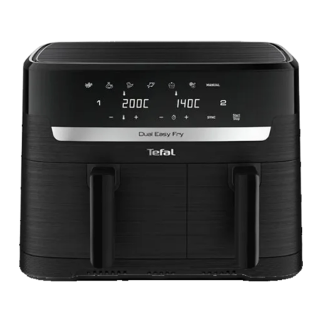 Tefal Dual Easy Fry Essential EY901N Double panier 8,3L 2700W 7 programmes écran tactile Friteuse à air