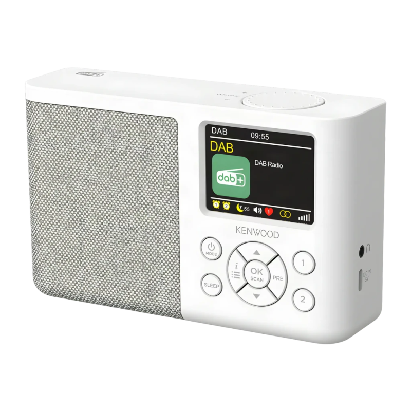 Kenwood Batterie rechargeable DAB+, FM Bluetooth Blanc CR-M33DAB 6h 2000mAh Radio portable