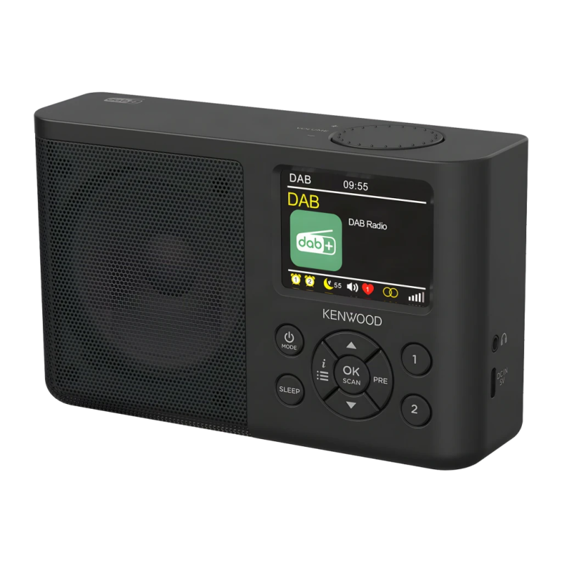 Kenwood DAB+/FM AC/Batterie rechargeable Bluetooth 5.3 Noir CR-M33DAB 6h 2000mAh Radio portable