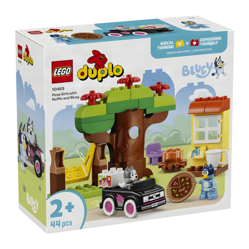 Set de construction LEGO DUPLO Bluey Pizzaiole avec Muffin et Bluey 10469 44 pièces