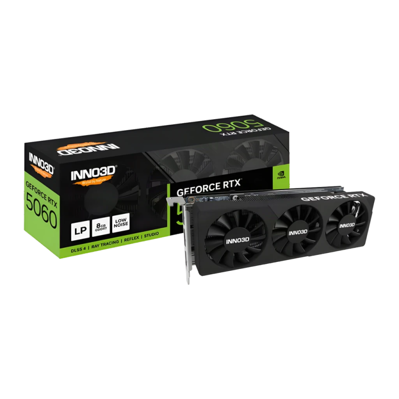 Inno3D GeForce RTX 5060 Low Profile 8GB GDDR7 3 ventilateurs Carte graphique