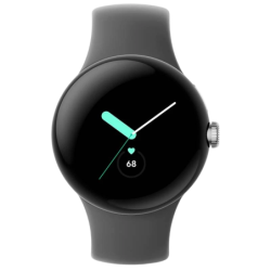 Google Pixel Watch Argent Bracelet Charbon AMOLED 5ATM