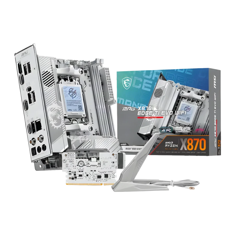 MSI MPG X870I Edge TI Evo WiFi X870 AM5 DDR5 Mini-ITX 3 emplacements M.2 Carte mère