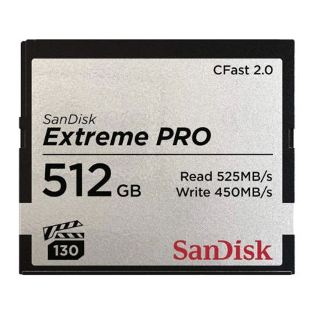 Carte CFast SanDisk Extreme PRO CFast 512GB 525MB/s MicroSD