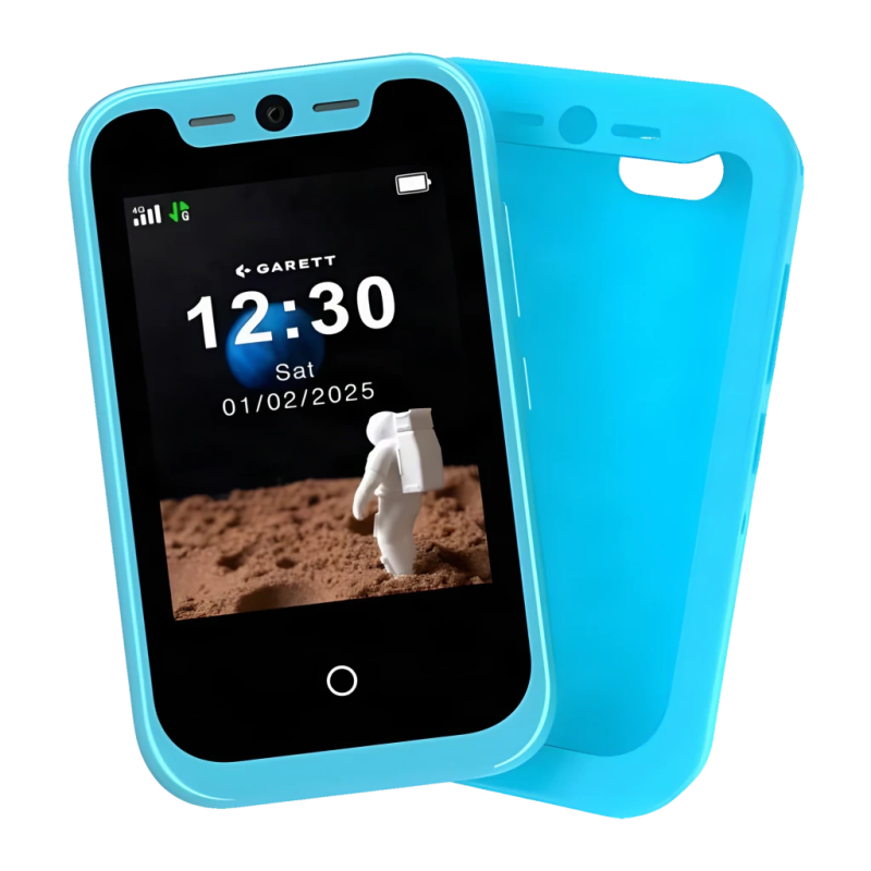 Garett OneKid Phone 4G 16GB Bleu Bouton SOS Appel vidéo GPS 2,8 pouces Téléphone basique