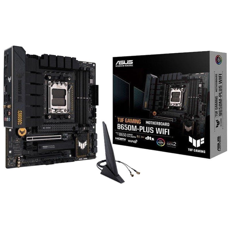 ASUS TUF GAMING B650M-PLUS WiFi AMD B650 Socket AM5 micro ATX 2,5G Ethernet 2 emplacements M.2 Carte mère