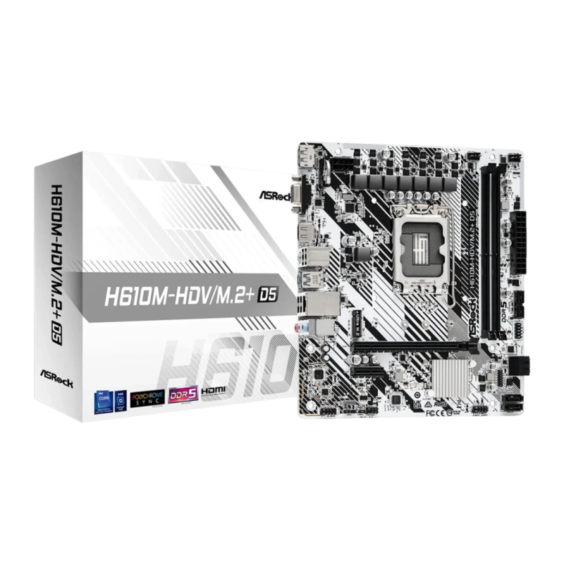 ASRock H610M-HDV/M.2+ D5 H610 LGA1700 DDR5 Micro ATX Carte mère