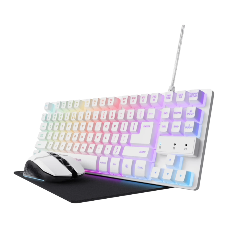 Pack Gaming Trust GXT 794W 4800 DPI RGB TKL Clavier et souris sans fil