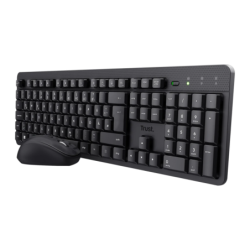 Trust TKM-360 RF 2,4GHz Espagnol à membrane Clavier et souris sans fil