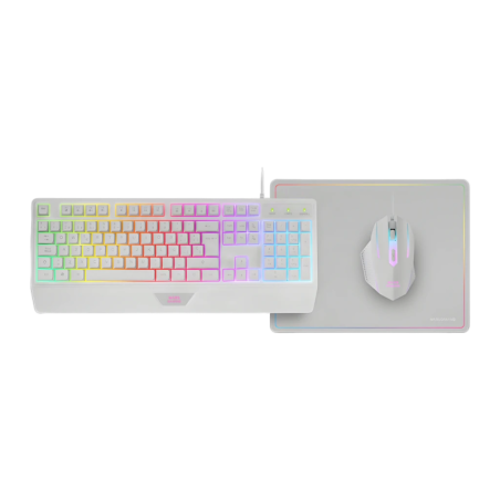 Gaming Mars Gaming MCP124 3200 DPI RGB Espagnol Tapis 360x260mm à membrane Clavier et souris
