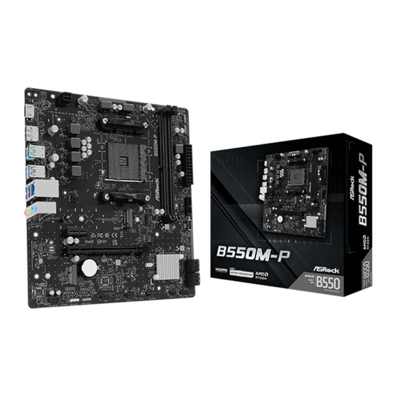 ASRock B550M-P B550 AM4 DDR4 Micro-ATX M.2 WiFi Carte mère