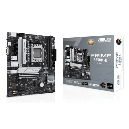 ASUS PRIME B650M-K B650 AM5 DDR5 mATX 2.5G LAN 2 emplacements M.2 Carte mère