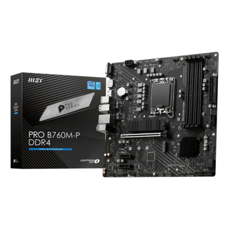 MSI Pro B760M-P DDR4 Intel B760 LGA1700 mATX Sans WiFi 2,5G Ethernet 2 emplacements M.2 Carte mère