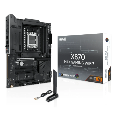 ASUS ROG X870 MAX Gaming WiFi 7 AMD X870 AM5 DDR5 ATX 2,5G Ethernet 3 emplacements M.2 Carte mère