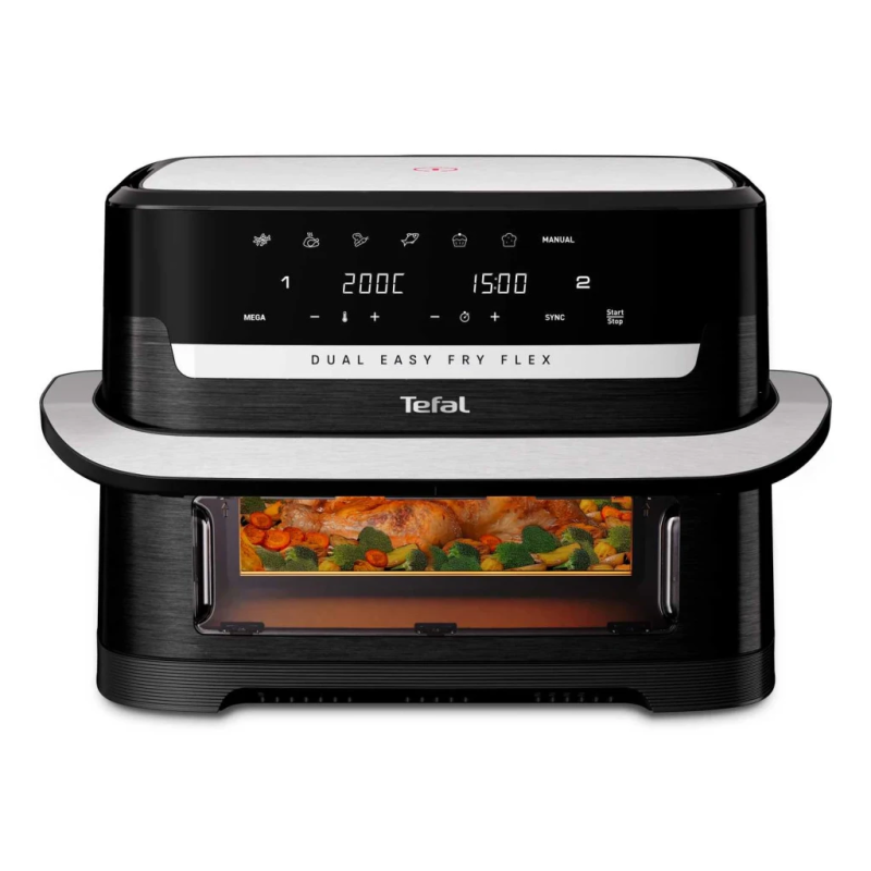 Tefal Dual Easy Fry Flex EY9228 9L 2700W 6 programmes écran tactile Friteuse à air