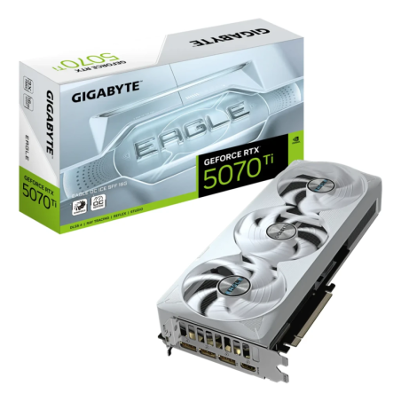 Gigabyte GeForce RTX 5070 Ti Eagle OC Ice SFF 16GB GDDR7 3 ventilateurs HDMI 2.1 Carte graphique