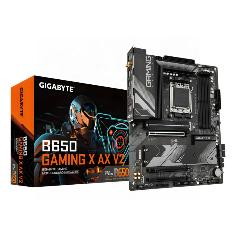 Gigabyte B650 Gaming X AX V2 AMD B650 AM5 DDR5 ATX WiFi 6E 2,5G Ethernet 3 emplacements M.2 Carte mère