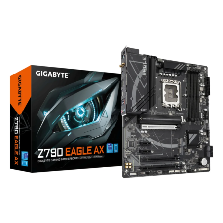 Gigabyte Z790 Eagle AX Intel Z790 LGA 1700 DDR5 ATX WiFi 6E 2,5G Ethernet 3 emplacements M.2 Carte mère