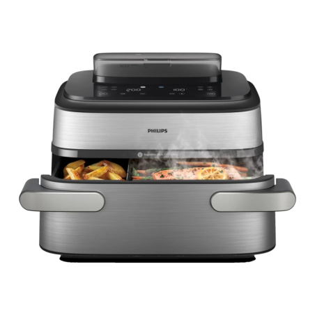 Philips Airfryer NA565/02 Double panier 9,5L 2750W 28 programmes écran tactile Friteuse à air