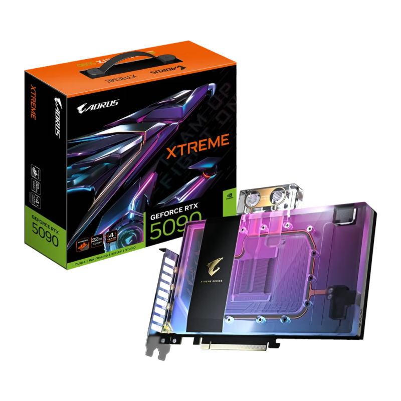 Gigabyte Aorus GeForce RTX 5090 Xtreme Waterforce WB 32GB GDDR7 HDMI 2.1 3 DisplayPort Carte graphique