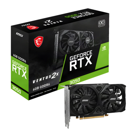 MSI GeForce RTX 3050 Ventus 2X E OC 6GB GDDR6 HDMI 2.1 Carte graphique