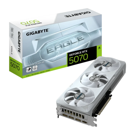 Gigabyte GeForce RTX 5070 Eagle OC ICE SFF 12GB GDDR7 3 ventilateurs HDMI 2.1 3 DisplayPort Carte graphique