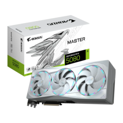 Gigabyte Aorus GeForce RTX 5080 Master Ice 16GB GDDR7 3 ventilateurs HDMI 2.1 Carte graphique