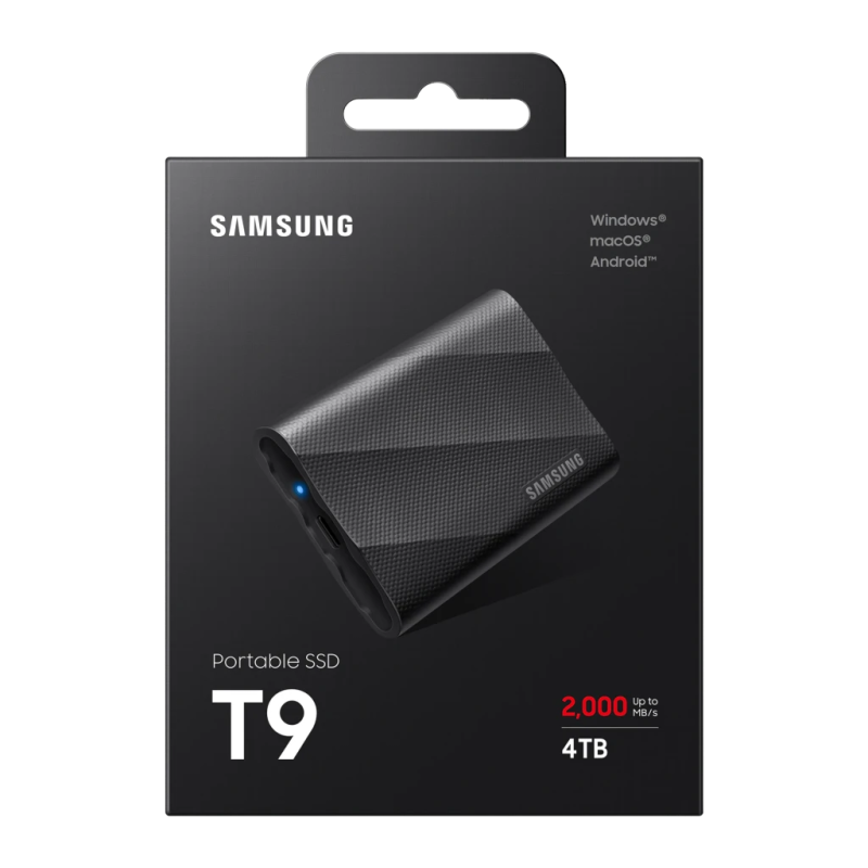 Samsung T9 4TB USB-C USB 3.2 Gen 2x2 2000MB/s SSD Portable