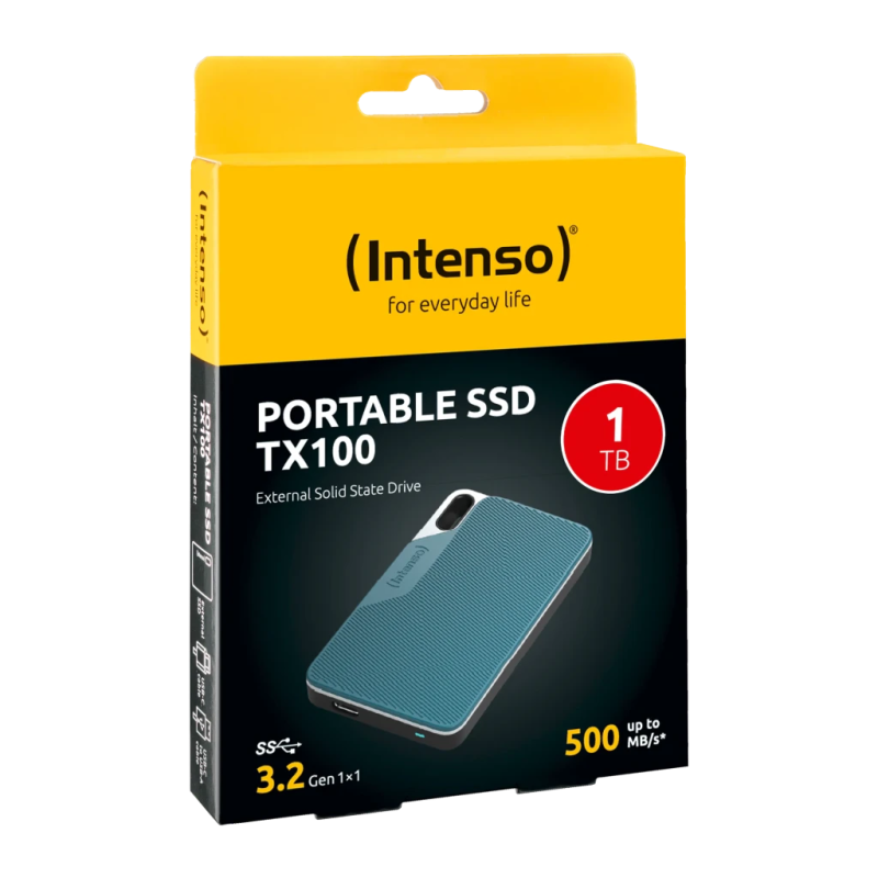 Intenso TX100 1TB USB-C USB 3.2 Gen 1 500MB/s SSD Externe