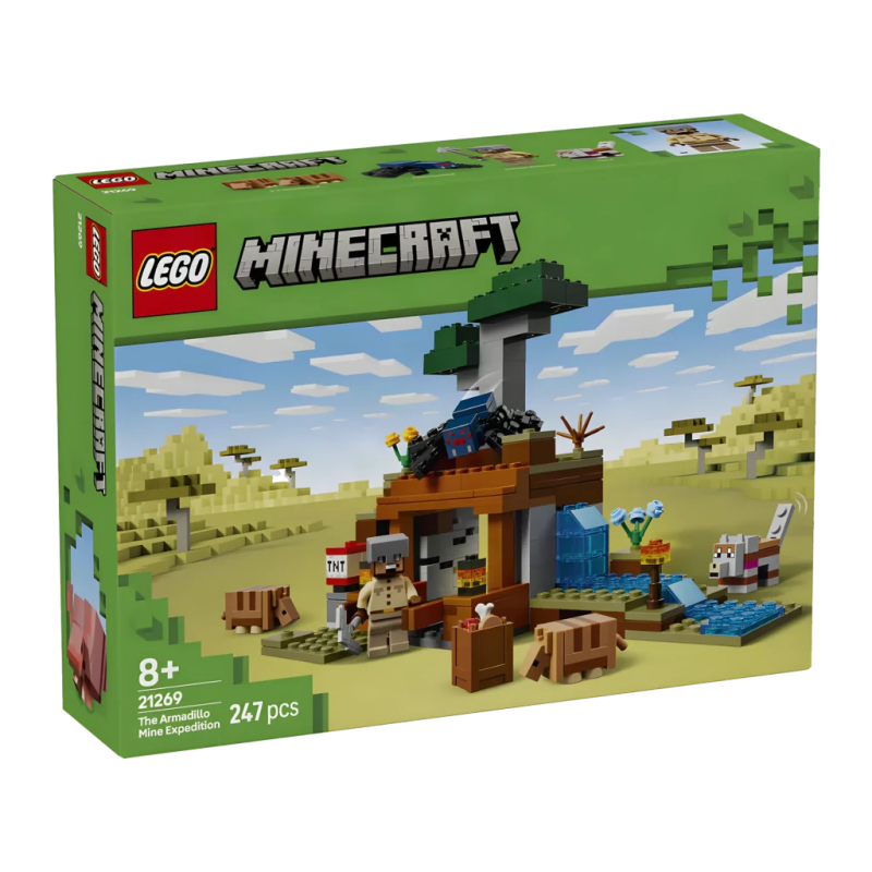 Set de construction LEGO Minecraft 21269 L'Expédition dans la Mine de l'Armadillo