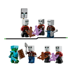 Set LEGO Minecraft 21267 La Patrouille du Désert des Illageois 4 minifigurines 7+ ans